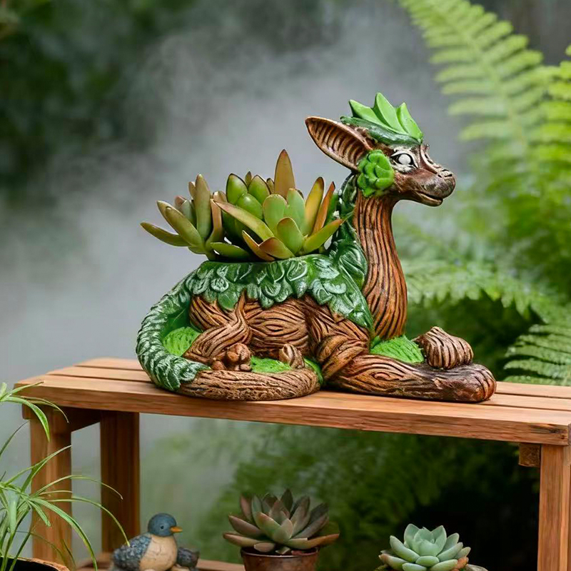 Snake Plant Ceramic - Creative Dragon Tree Flower Pot Succulent