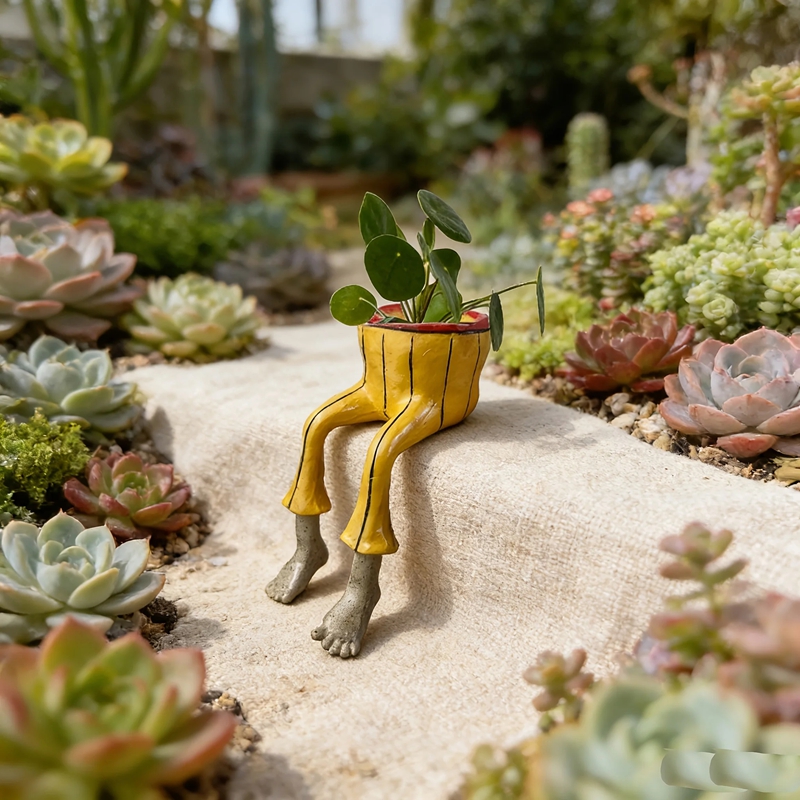 Plant Parent Free - Whimsical Resin Leggy Planter Legs Ceramic