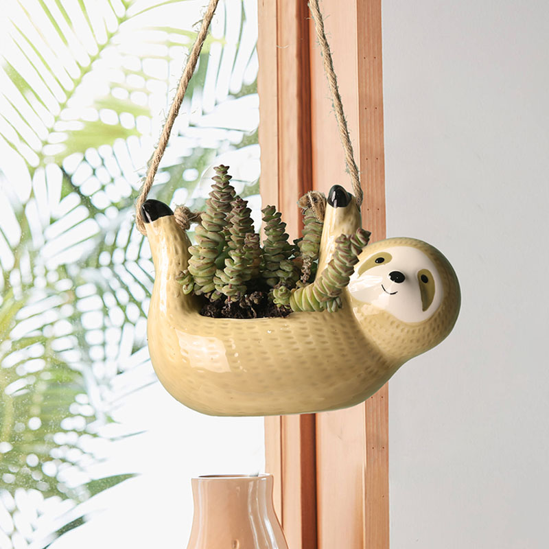 Snake Plant Ceramic - 1Pcs Ceramic Hanging Plant Pots Scindapsus