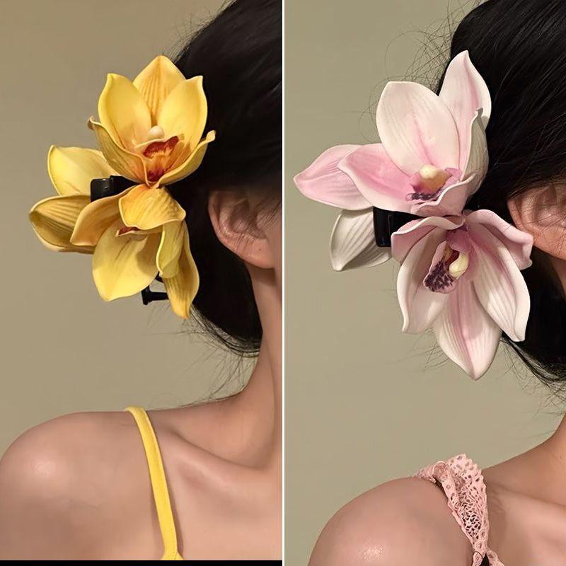 Orchid Phalaenopsis - Large Orchid Flower Hair Claw Women