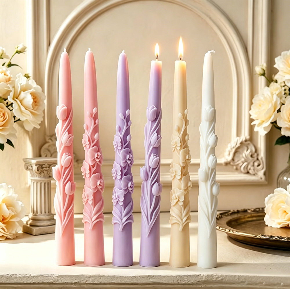 Long Pole Flower Taper Candle  - đánh giá và giá Orchid Phalaenopsis
