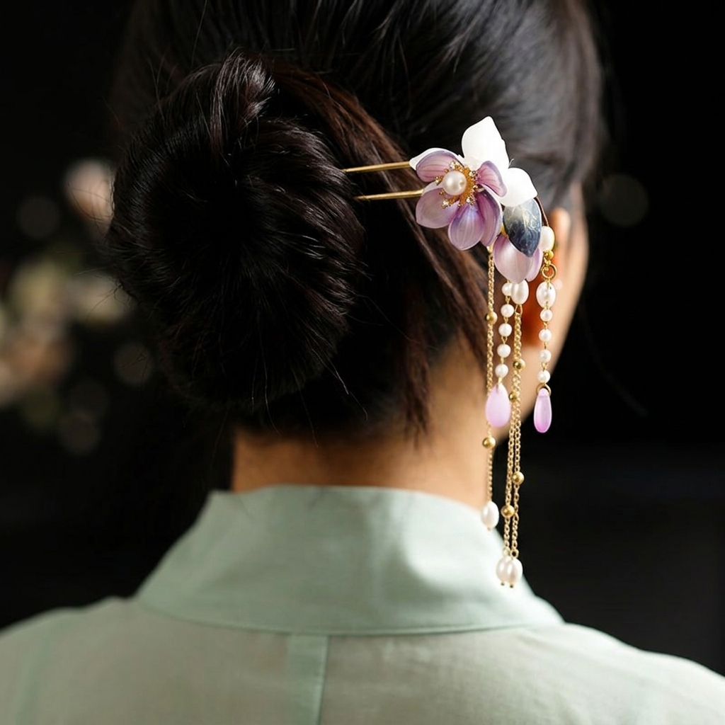 Alloy U Shaped Hair Pin With O - đánh giá và giá Orchid Phalaenopsis