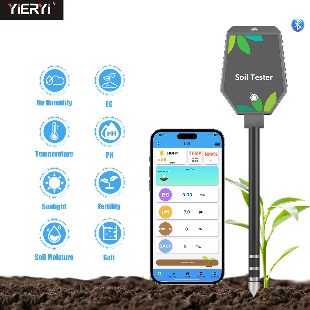 Yieryi 8-in-1 Smart Soil Teste - đánh giá và giá Plant Parent App