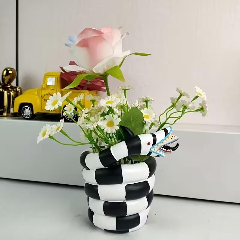 1 Piece Black and White Snake- - đánh giá và giá Snake Plant Ceramic