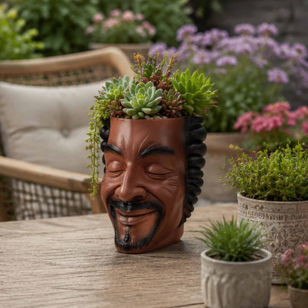 Aesthetic Face Planter Resin F - đánh giá và giá Snake Plant Ceramic