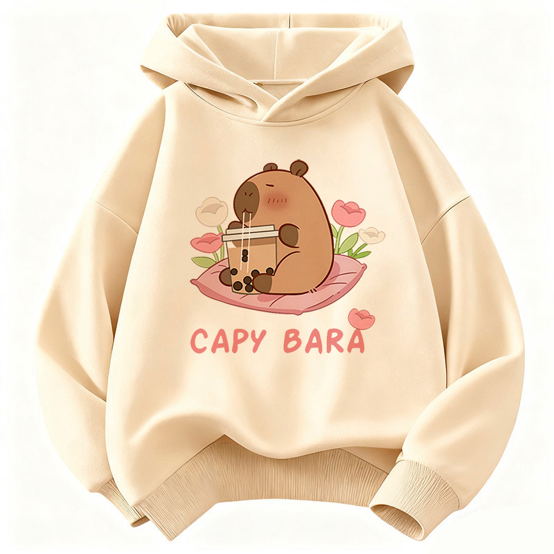 Kawaii Capybara Drinking Juice - đánh giá và giá Plant Parent Hoodie