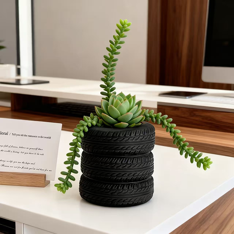 Stacked Tire Resin Succulent P - đánh giá và giá Snake Plant Ceramic