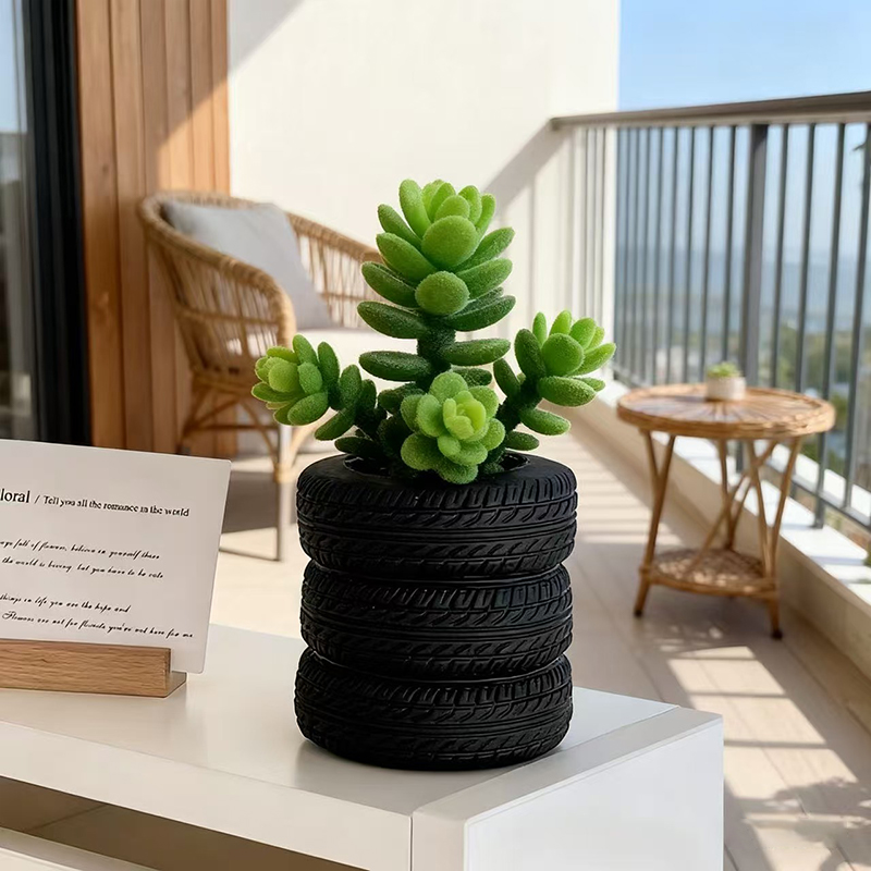 Stacked Tire Resin Succulent P - đánh giá và giá Snake Plant Ceramic