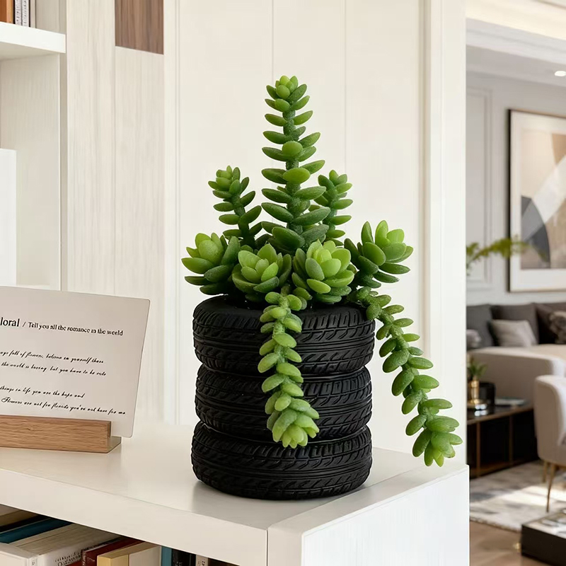 Stacked Tire Resin Succulent P - đánh giá và giá Snake Plant Ceramic