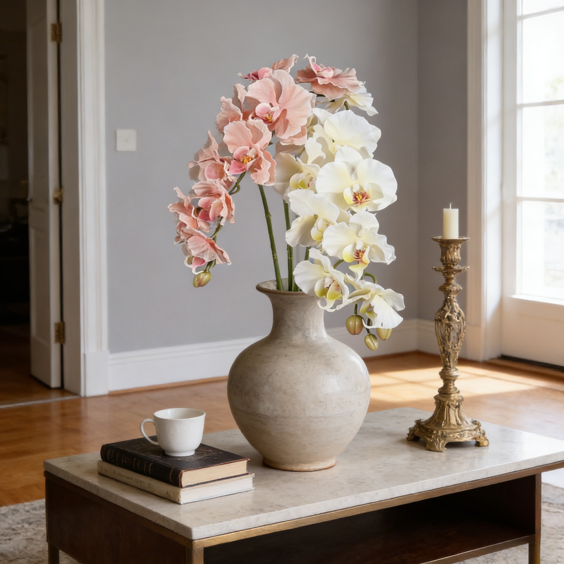 38.6 Inch 9 Heads Korean Style - đánh giá và giá Orchid Phalaenopsis