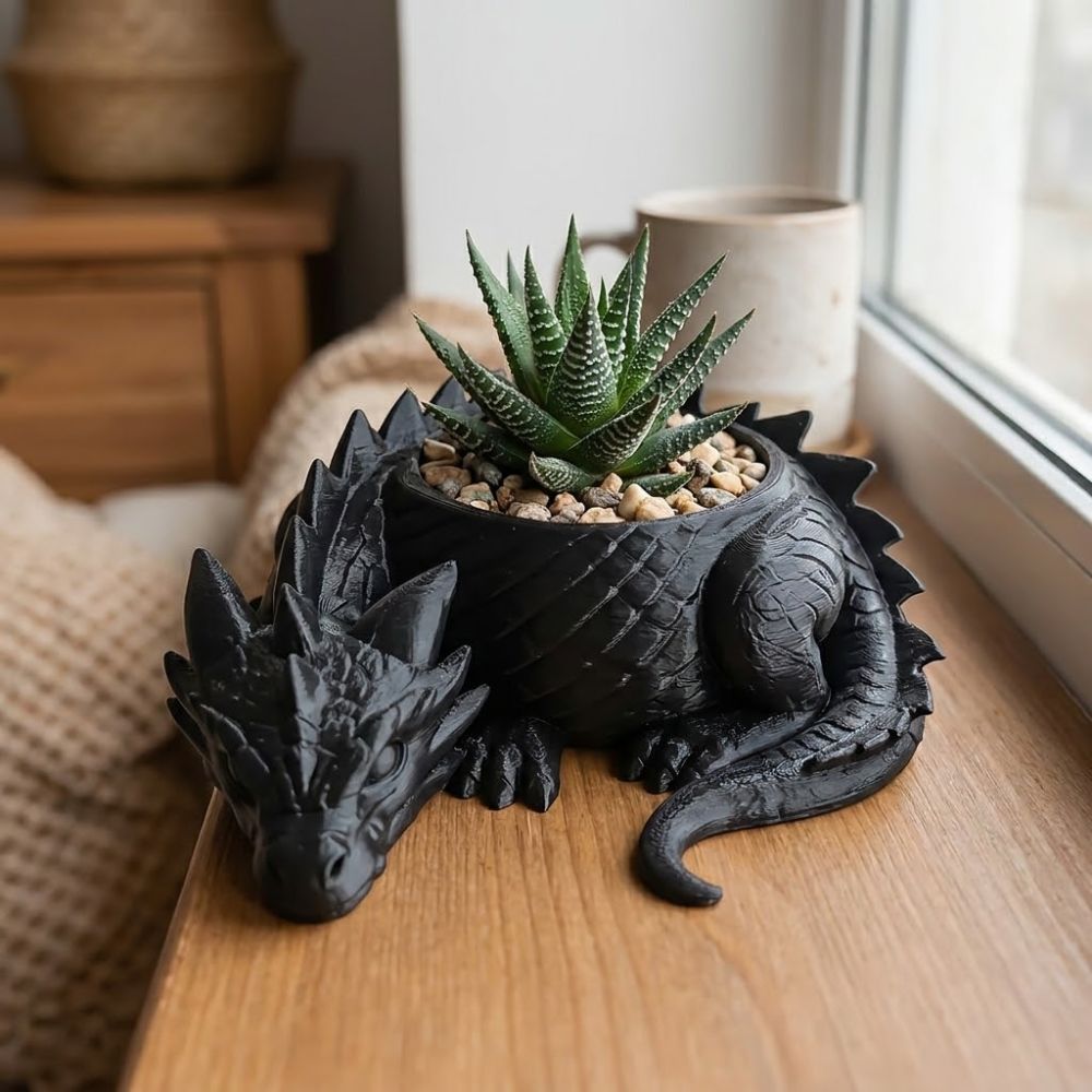 3D Printed Dragon Shaped Plant - đánh giá và giá Snake Plant Ceramic